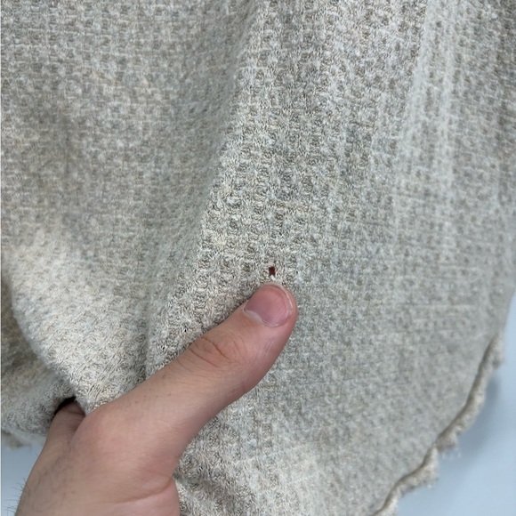 Urban outfitters Out from Under Slouchy Thermal Shirt Waffle beige Knit small - Picture 7 of 16